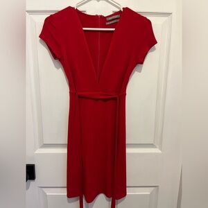 Low Cut Red Mini Dress Urban Outfitters